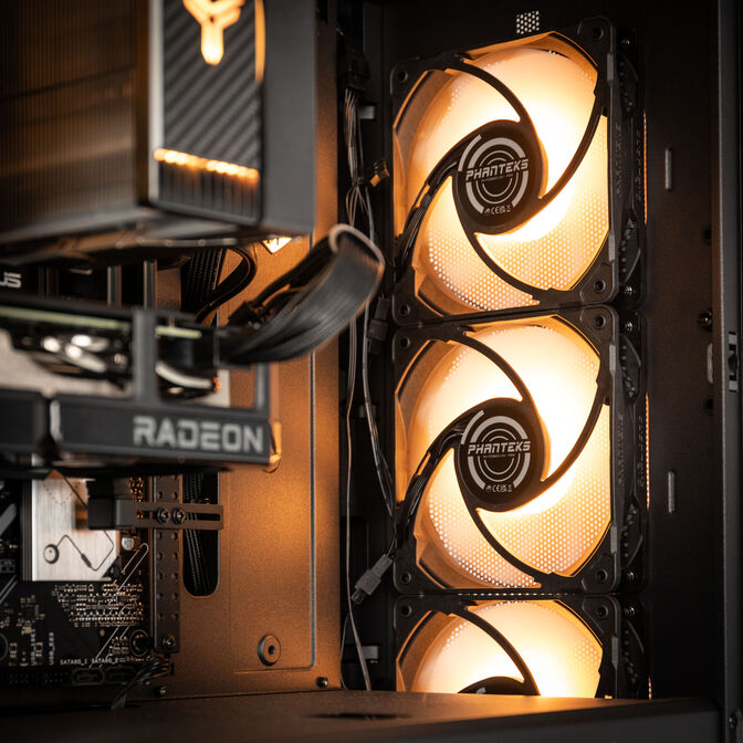 KingForge Gaming-PC Silber, AMD Ryzen 5 9500F, RX 9060 XT 16GB, Phanteks Eclipse G370A &ndash; Fertig-PC mit Windows image number 5