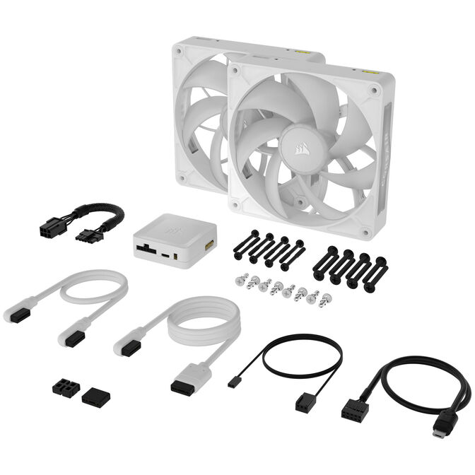 CORSAIR iCUE LINK RX140 MAX RGB PWM L&uuml;fter - 2er-Pack, 140mm, wei&szlig; image number 13