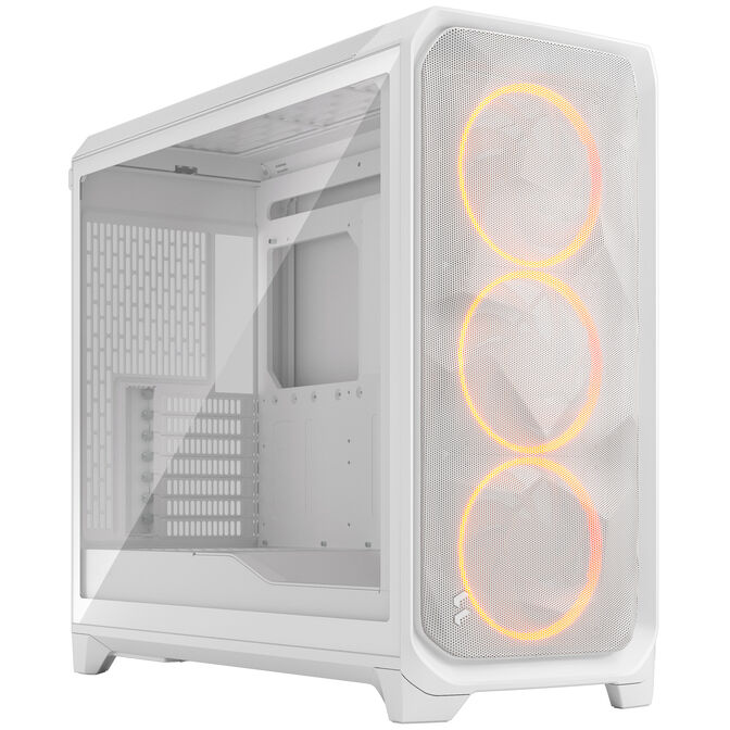Fractal Design Meshify 3 XL RGB TG PC Case, Full Tower, E-ATX, Tempered Glass - White image number 0