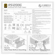 Lian Li RS Series 80 PLUS Gold Netzteil, ATX 3.1, modular - 1.200 Watt, mit RS Hub, wei&szlig; image number null