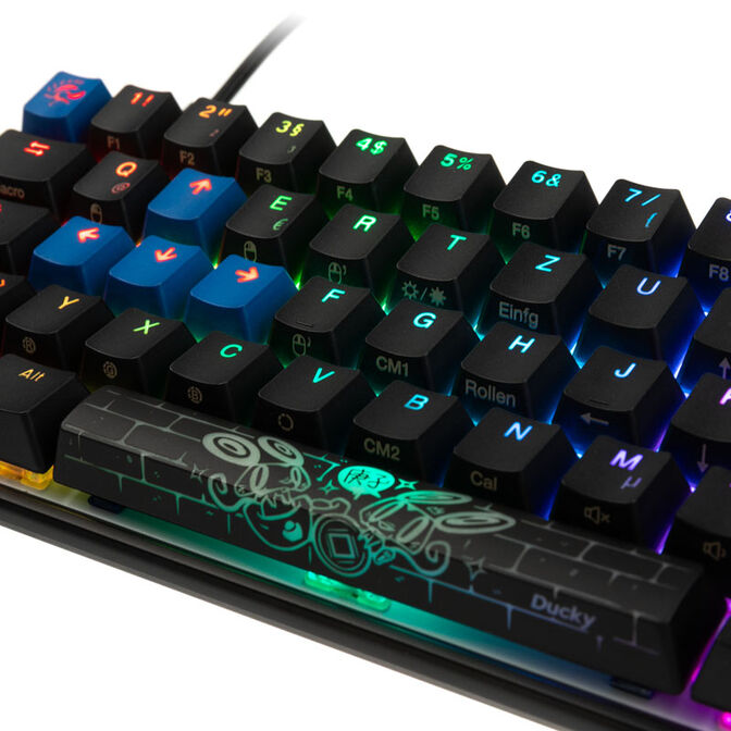 Ducky Mecha Mini Gaming Keyboard, MX-Red, RGB-LED - black image number 5