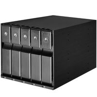 SilverStone SST-FS305-12G Externes 3,5-Zoll-Geh&auml;use, 5-Bay - Schwarz