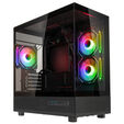 GSI SmartAssembly ARGB Glass Micro-ATX PC Geh&auml;use, Midi-Tower, Micro-ATX, Tempered Glass - schwarz, 650 Watt Bronze-Netzteil image number null