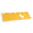 Ducky PBT Double-Shot Keycap Set Yellow - DE Layout image number null