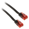 InLine 0,5m Patchkabel flach, U/UTP, Cat.6 - schwarz image number null