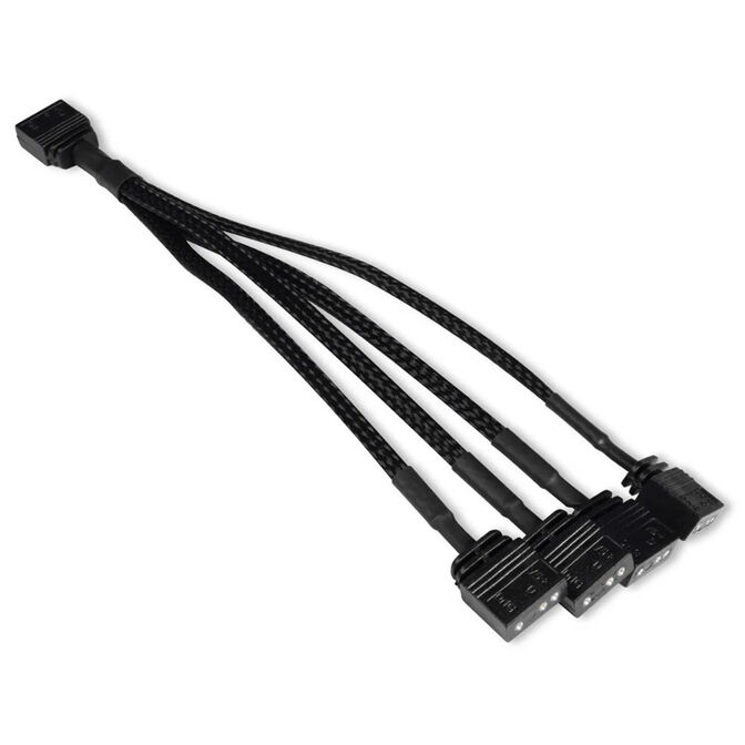 Alphacool Y-Splitter aRGB 3-Pin to 4x 3-Pin 15cm - black image number 0