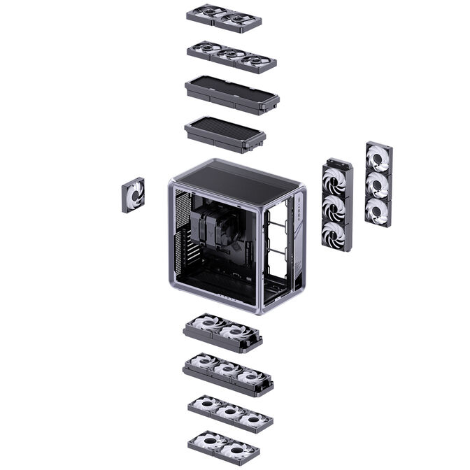 Jonsplus BO400 PC-Geh&auml;use, Midi-Tower, ATX, Tempered Glass &ndash; gunmetal grey image number 23