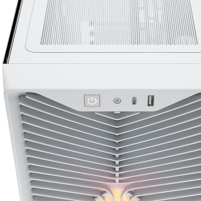 Corsair 3200D RS ARGB PC Case, Mid-Tower, ATX, Tempered Glass - White image number 1