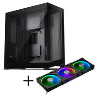 Phanteks NV9 MK2 E-ATX-Geh&auml;use, Tempered Glass, ARGB + D30 PWM Regular Airflow, D-RGB L&uuml;fter, 3er Pack - 140mm, schwarz