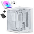Lian Li O11 Dynamic Mini V2 - white - 5x UNI FAN SL-INF 120 ARGB Reverse Blade PWM fans - 120mm image number null