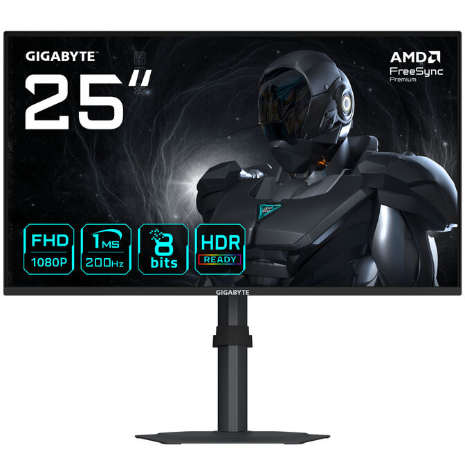 GIGABYTE G25F2, 24.5-inch FHD Gaming Monitor, 200Hz, SS-IPS, Height Adjustable, FreeSync Premium image number 0