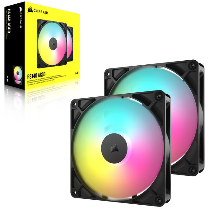 Corsair RS ARGB PWM Fans - Two-Pack, 140 mm, black image number 11