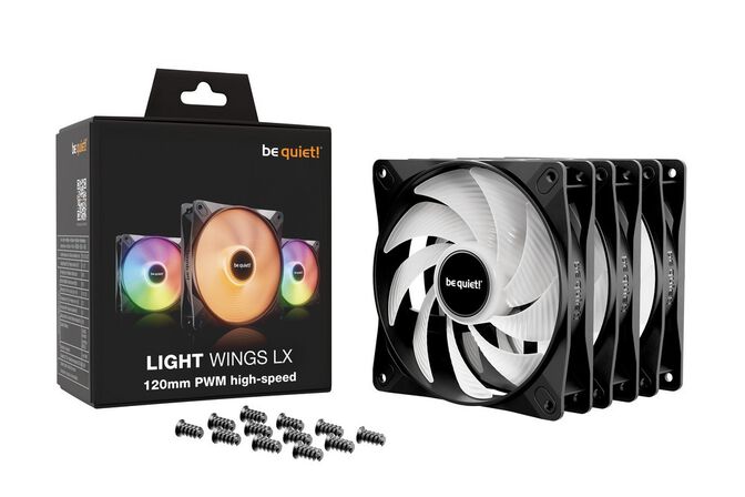 be quiet! Light Wings LX ARGB PWM High Speed L&uuml;fter, Triple Pack - 120mm, schwarz image number 4