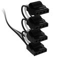 Corsair Premium Sleeved DC Cable Pro Kit, for Type-5 Power Supply - black/white image number null