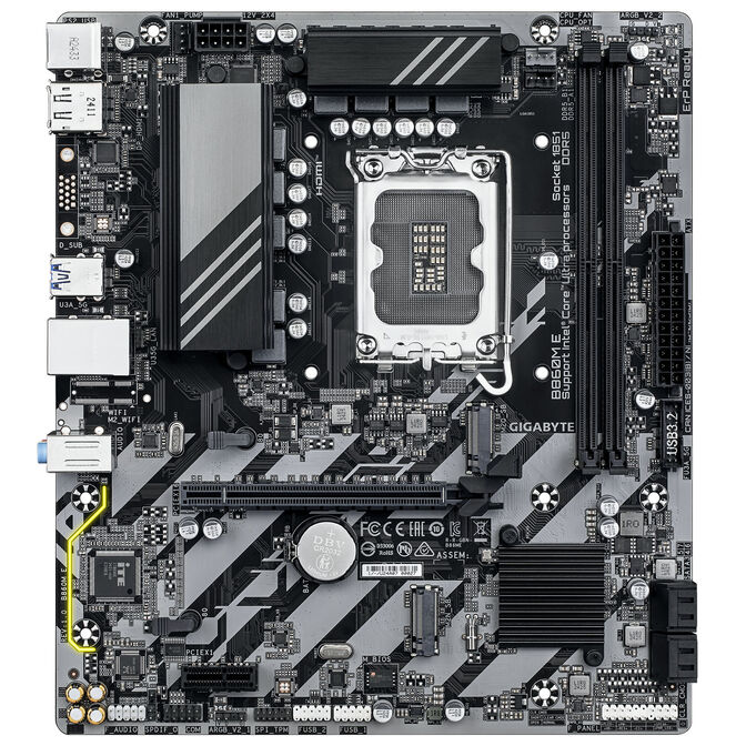 GIGABYTE B860M E Mainboard, Sockel LGA 1851, Intel B860, mATX, DDR5 image number 2