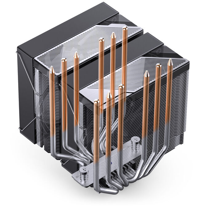 Jonsbo CA80 CPU-K&uuml;hler, Dual-Tower, 2 x 120mm, PWM, RGB - schwarz image number 11