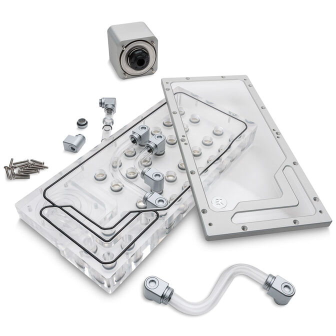 EK Water Blocks EK-QuantumX Loophole Distroplate D5 PWM - silber image number 4