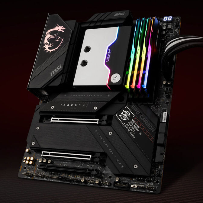 EK Waterblocks EK-Quantum Velocity&sup2; D-RGB - AM5, Nickel + Satin Titanium image number 3
