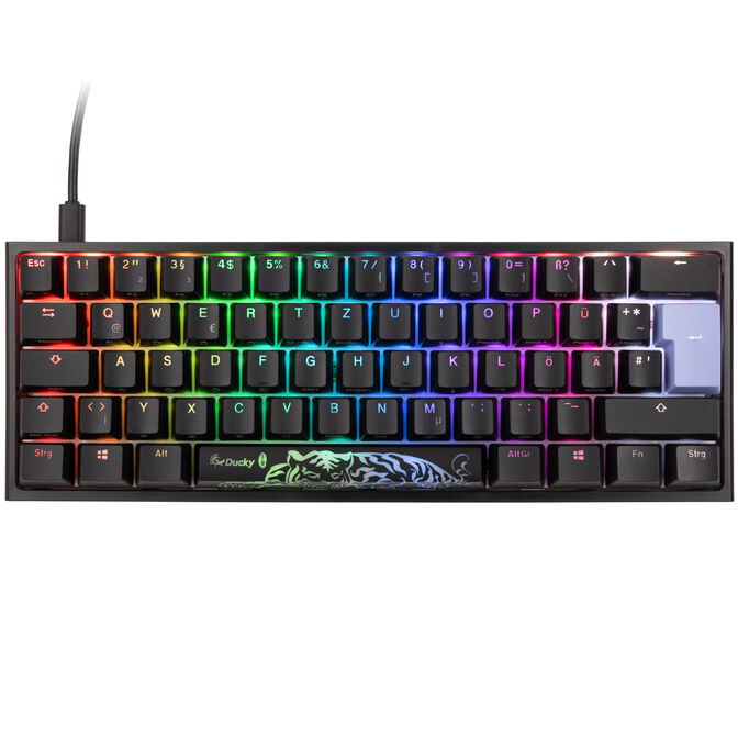 Ducky One 2 Pro Mini Gaming Keyboard, RGB LED - Cherry Black image number 1
