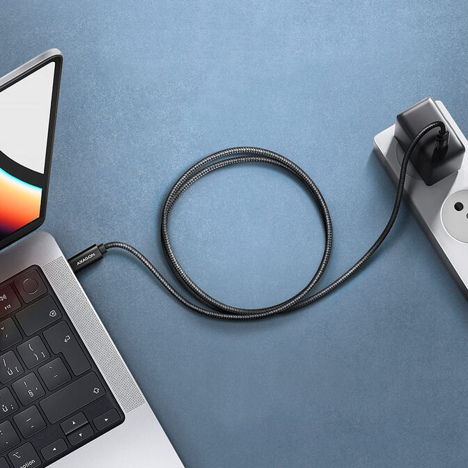 Axagon BUCM4X-CM05AB USB-C-Kabel, USB 4 Gen 3x2, 240 W PD, 8K@60Hz &ndash; schwarz image number 4