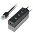 AXAGON HUE-S2BL USB-A-Hub, 4x USB 3.0, externe Stromversorgung - 1,2 m image number null