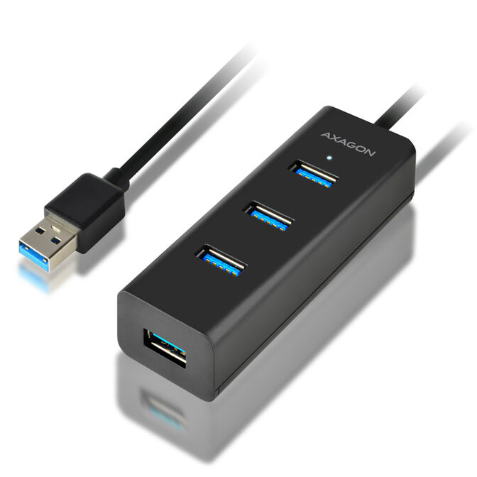 AXAGON HUE-S2BL USB-A-Hub, 4x USB 3.0, externe Stromversorgung - 1,2 m image number 0