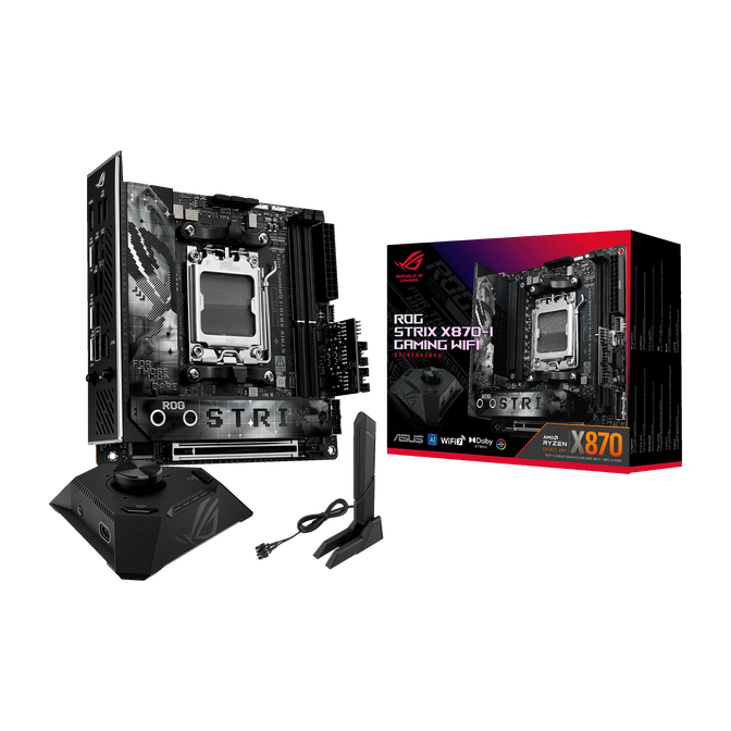 ASUS ROG Strix X870-I Gaming WiFi motherboard, AMD X870, Socket AM5, DDR5 image number 0