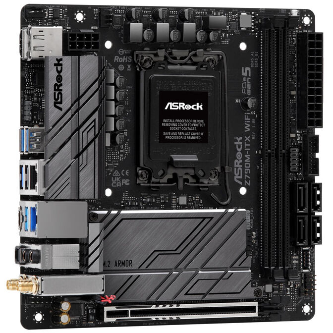 ASRock Z790M-ITX WIFI, Intel Z790 Mainboard - Sockel 1700, DDR5 image number 1