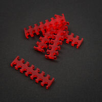 King Mod Service 14-Slot Kabelkamm 3mm klein - rot - 5er Set