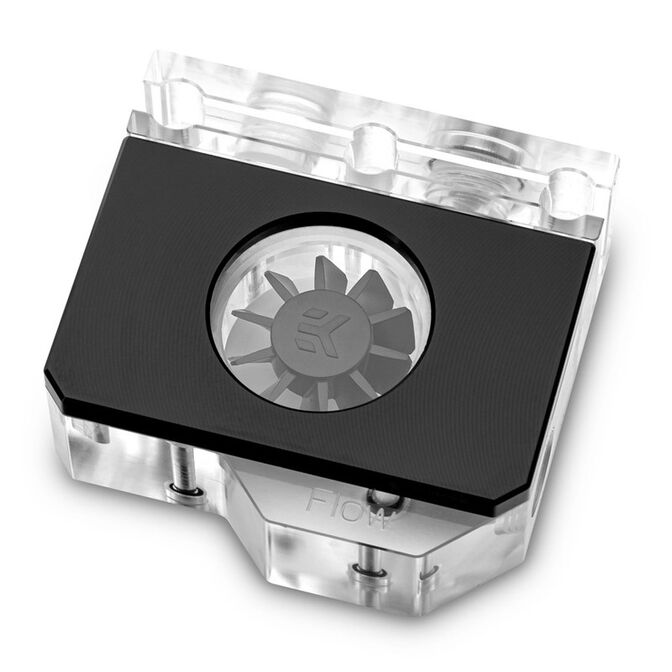 EK Water Blocks EK-Quantum Scalar Flowmeter Top-To-Bottom D-RGB - Black image number 0