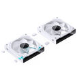 Jonsbo ZK-120WR Reverse PWM L&uuml;fter, A-RGB - 120mm, wei&szlig;, 3er-Pack image number null