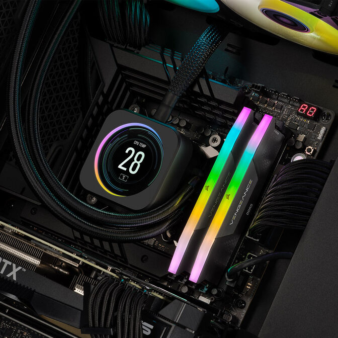 Corsair Vengeance, RGB, DDR5-7200, CL36, Intel XMP 3.0 - 48 GB Dual Kit, black image number 5