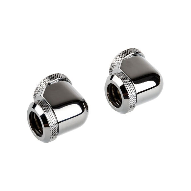 Corsair Hydro X Series XF Hardline Adapter 90 Degree 12mm OD to 12mm OD Hardtube - 2 Pack, chrome image number 1