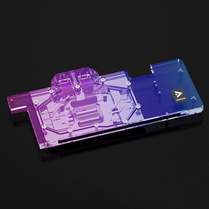 Barrow LRC2.0 full coverage GPU Water Block for ASUS TUF 3070 Aurora RGB - Acrylic image number 3