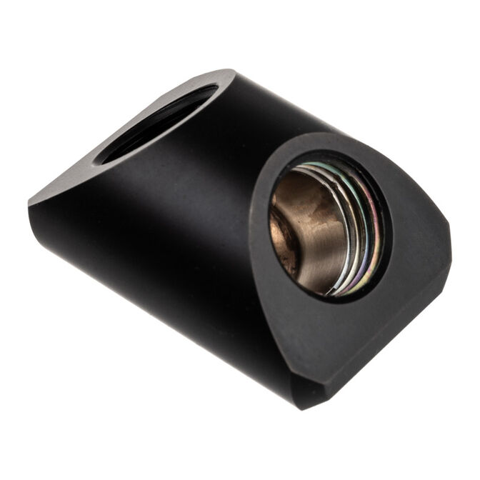 EK Water Blocks EK-Quantum Torque Adapter 90 Degree G1/4 Inch Female to G1/4 Inch Female - Black image number 0