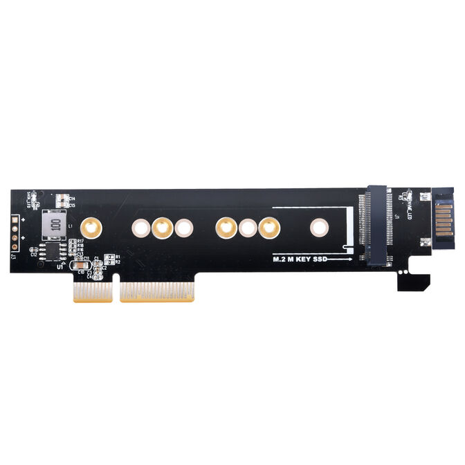 Silverstone SST-ECM28 M.2/SATA Adapterkarte, PCIe 4.0, 1x M-Key, 1x SATA image number 1