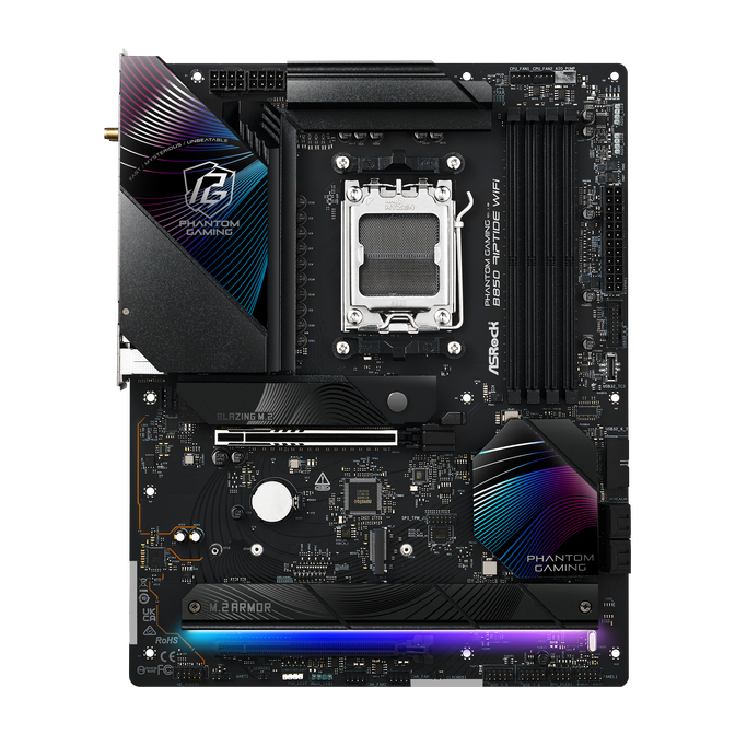 ASROCK B850 Riptide WiFi Mainboard, Sockel AM5, AMD B850, ATX, DDR5 image number 3
