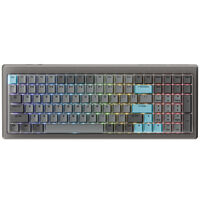 Ducky Cushion 98 Gaming-Tastatur, 96%, US-Layout, Shush Red Switches - Nickel