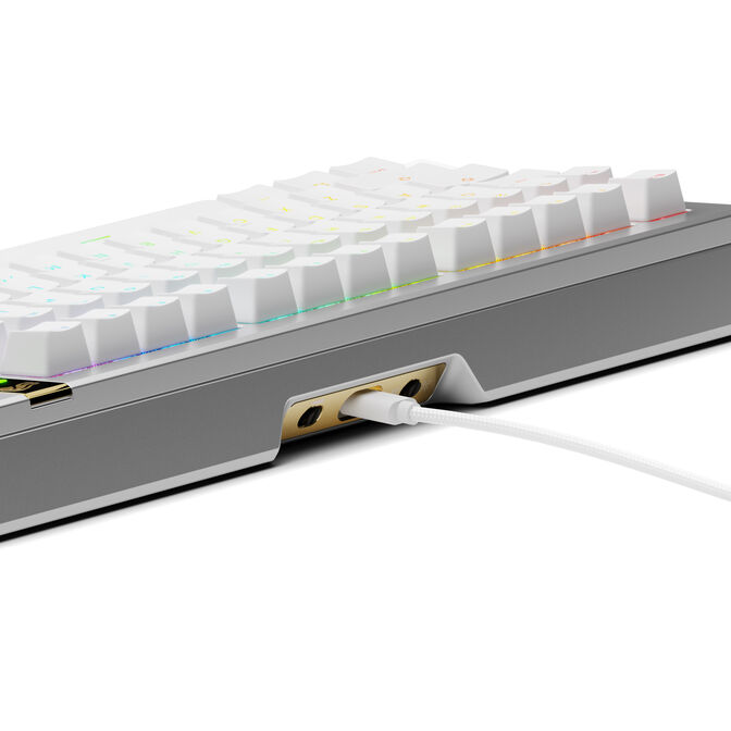 Glorious GMMK 3 Pro HE 75% Custom Gaming Keyboard - Pre-Built, ANSI (US), Fox HE Switches, Silver image number 3