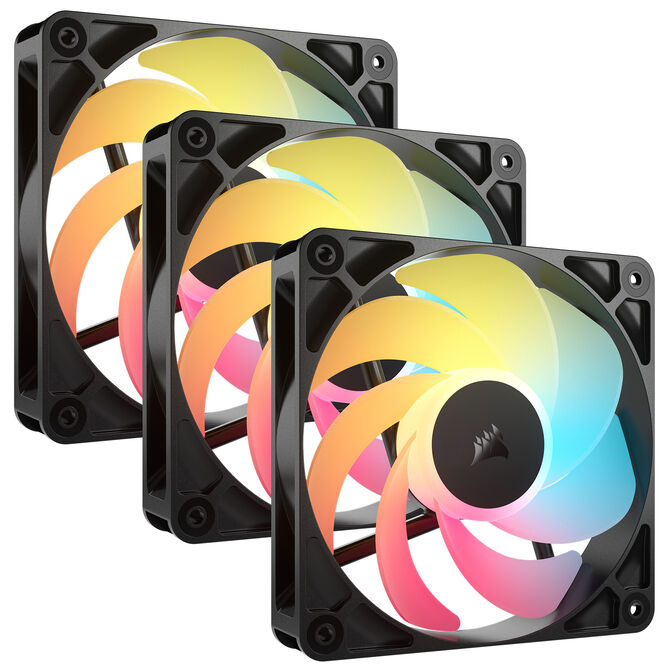 Corsair RS Series RS120-R ARGB PWM Fan - 3-Pack, 120mm, black image number 0