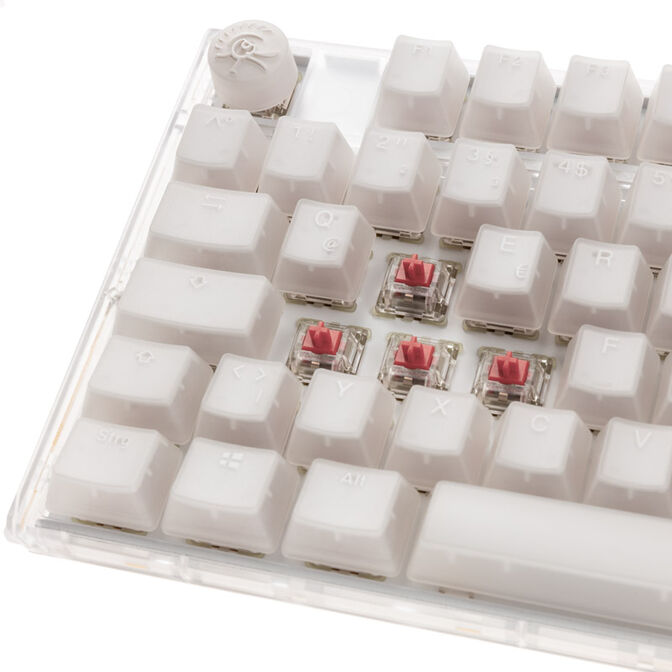 Ducky One 3 Aura White TKL Gaming Keyboard, RGB LED - MX-Silent-Red image number 4