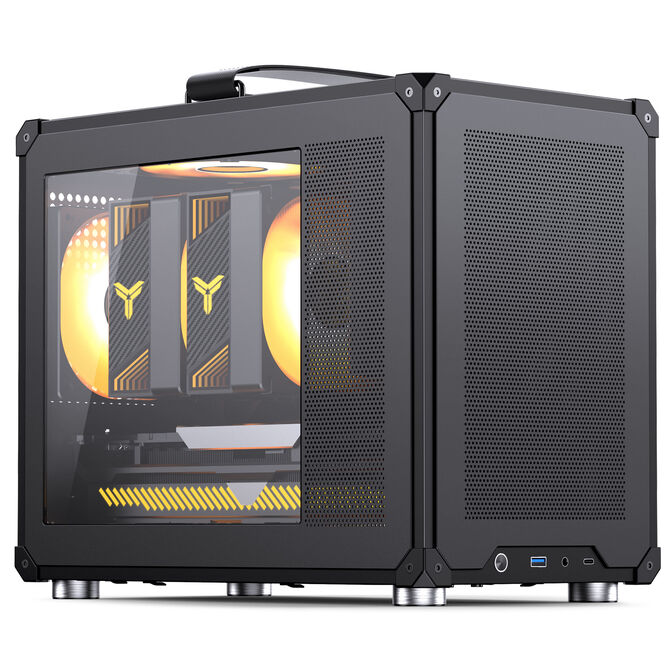 Jonsbo C6 MAX PC-Geh&auml;use, Mini-Geh&auml;use, Micro-ATX, Tempered Glass - schwarz image number 1