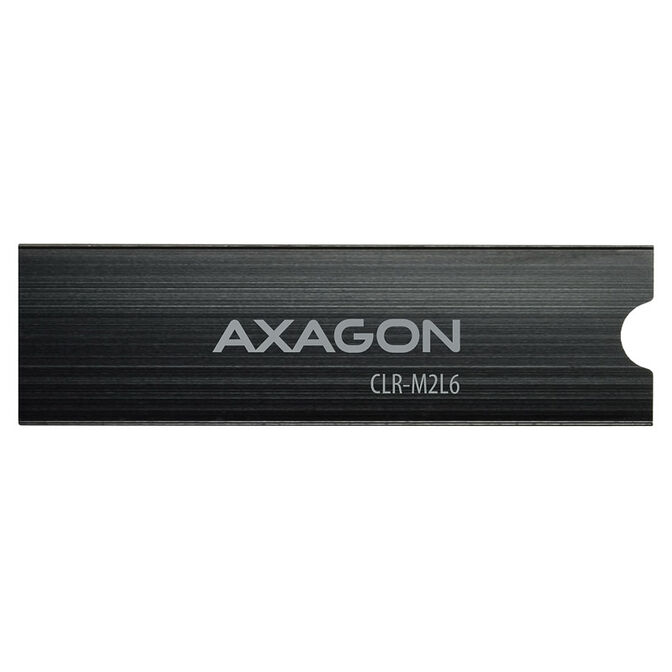 AXAGON CLR-M2L6 passiver M.2-SSD-K&uuml;hlk&ouml;rper - 2280, 6 mm H&ouml;he, Aluminium, schwarz image number 2