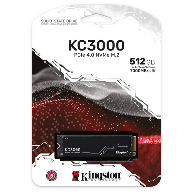 Kingston KC3000 NVMe, PCIe 4.0 M.2 Type 2280 - 512 GB image number 2