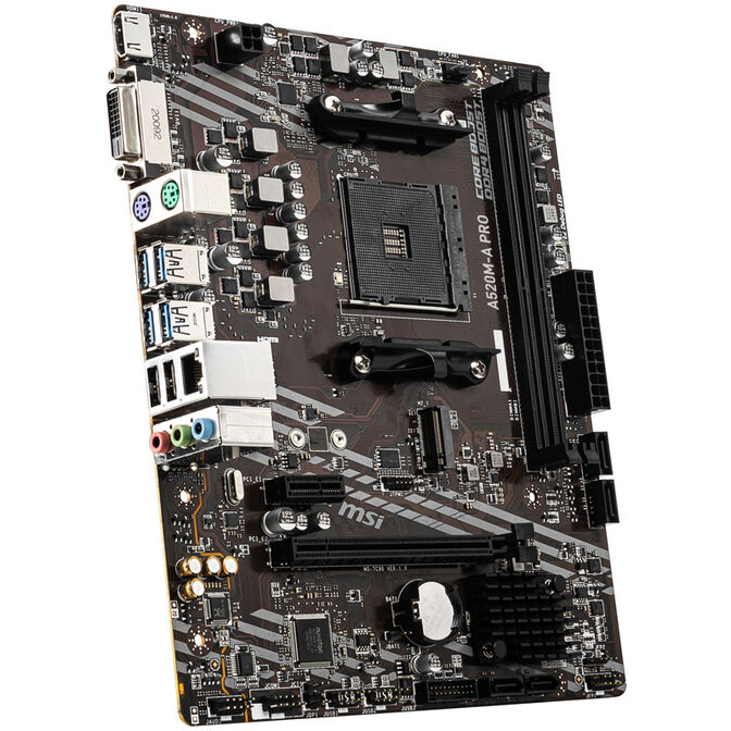 MSI A520M-A Pro motherboard, Socket AM4, AMD A520, Micro-ATX, DDR4 image number 1