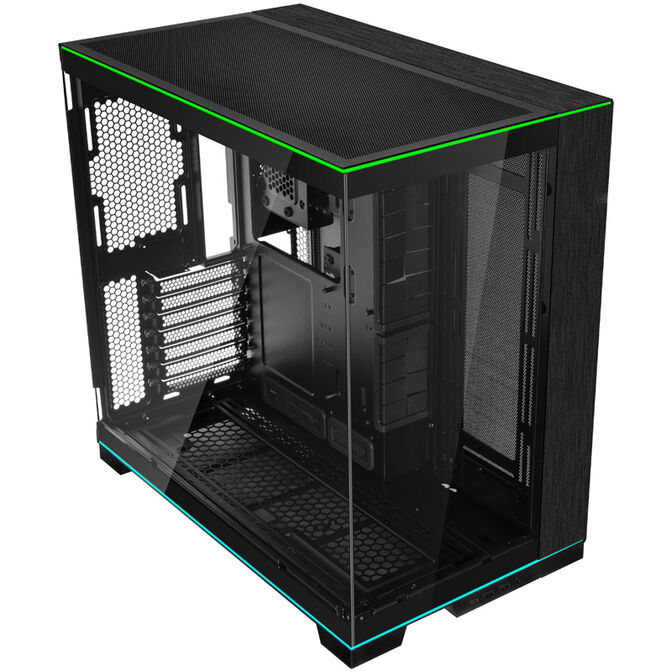 Lian Li O11 Dynamic EVO RGB PC Case Bundle, Mid-Tower, ARGB, Tempered Glass + 6x UNI FAN SL-INF Reverse Blade Fans - Black image number 2