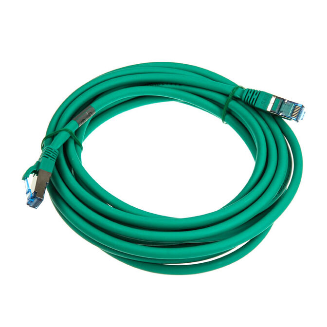 InLine Patch Cable Cat.6A, S/FTP (PiMf), 500MHz, green - 5m image number 1
