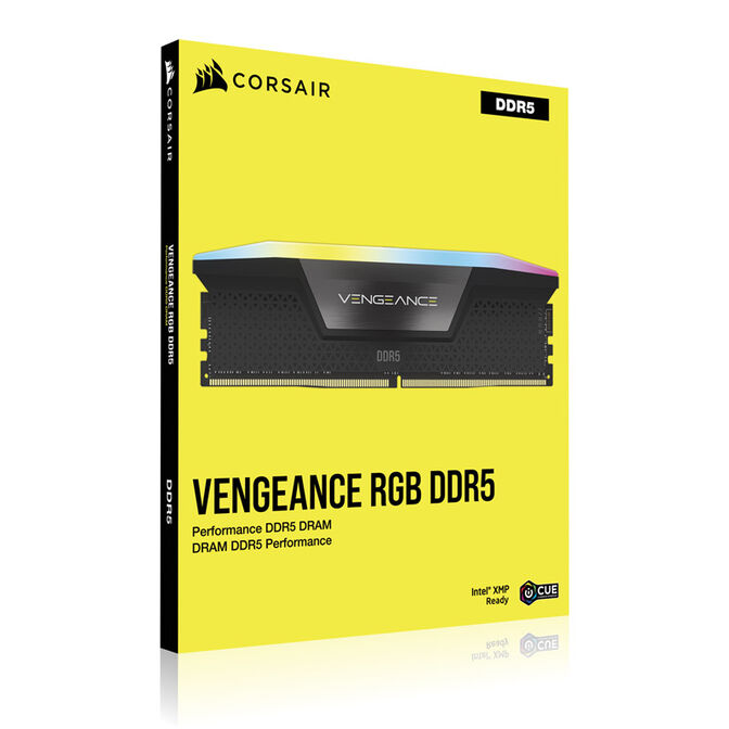 Corsair Vengeance RGB DDR5-6000 RAM, CL30, XMP - 64 GB Dual-Kit, black image number 8