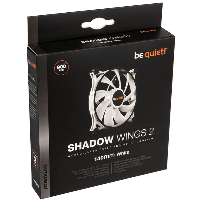 be quiet! Shadow Wings 2 White L&uuml;fter - 140mm, wei&szlig; image number 5