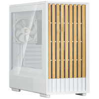 Zalman P10 Namu PC-Geh&auml;use, Mini-Tower, mATX, Tempered Glass - wei&szlig;, Holz
